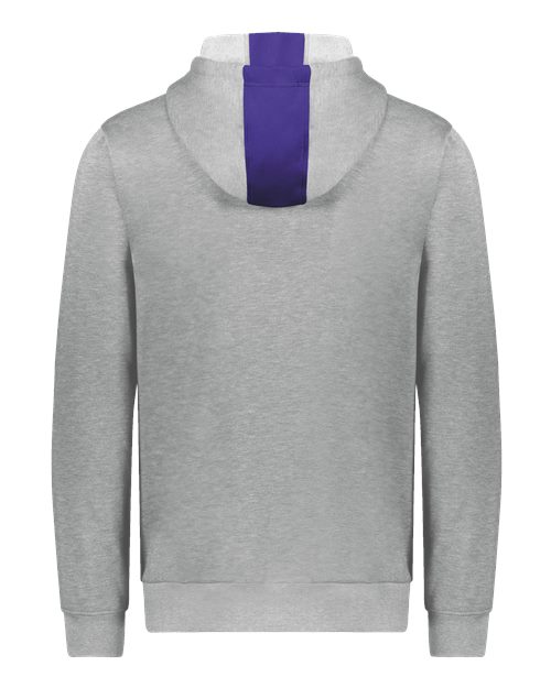 Unisex Eco Revive™ Three-Season Triblend Fleece Full-Zip Hooded Sweatshirt - Purple/ Grey Heather
