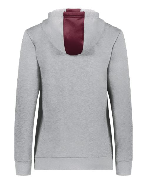 Women's Eco Revive™ Three-Season Triblend Fleece Full-Zip Hooded Sweatshirt - Maroon/ Grey Heather