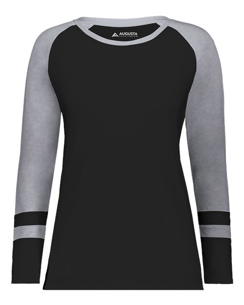 Women's Triblend Fanatic 2.0 Long Sleeve T-Shirt - Black/ Grey Heather