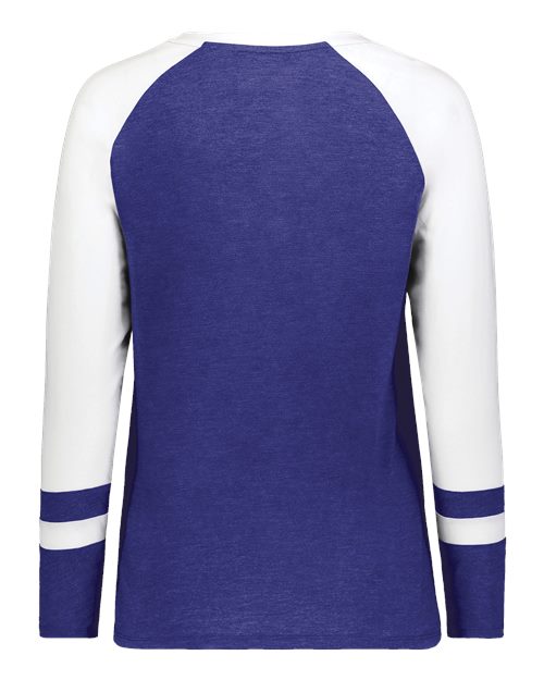 Women's Triblend Fanatic 2.0 Long Sleeve T-Shirt - Purple/ White