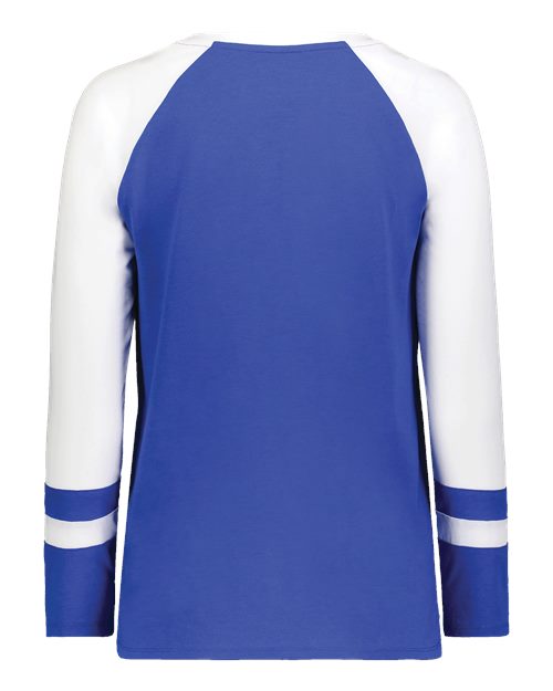 Women's Triblend Fanatic 2.0 Long Sleeve T-Shirt - Royal/ White
