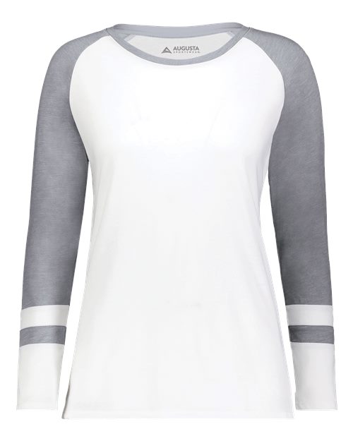Women's Triblend Fanatic 2.0 Long Sleeve T-Shirt - White/ Grey Heather