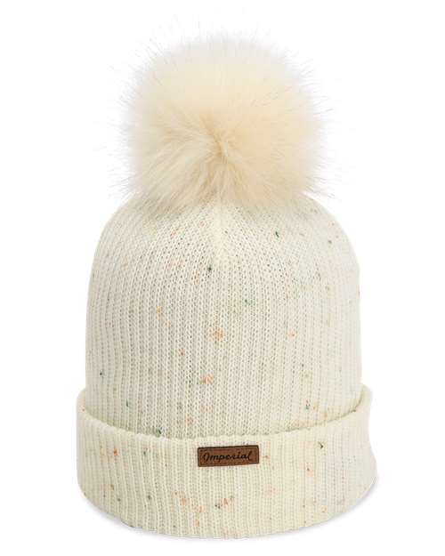 The Montage Pom Cuffed Beanie - Putty