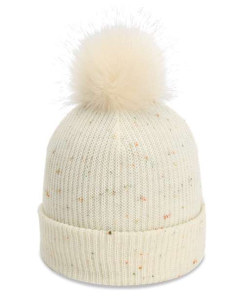 The Montage Pom Cuffed Beanie - Putty