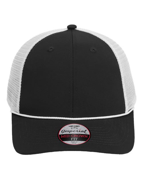 The Night Owl Performance Rope Cap - Black/ White