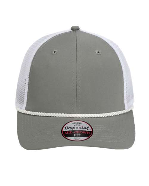 The Night Owl Performance Rope Cap - Grey/ White