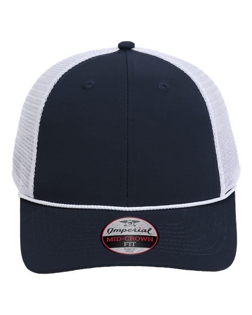 The Night Owl Performance Rope Cap - Navy/ White