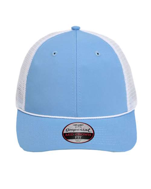 The Night Owl Performance Rope Cap - Powder Blue/ White
