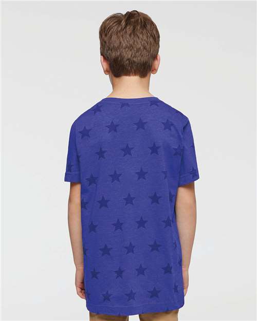 Youth Star Print Tee - Royal Star
