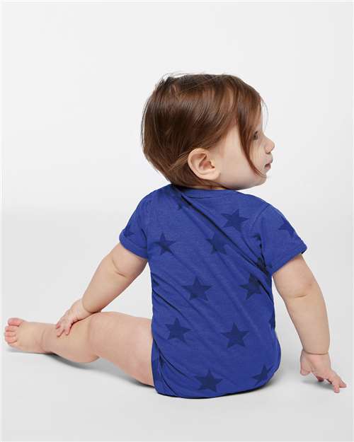 Infant Star Print Bodysuit - Royal Star