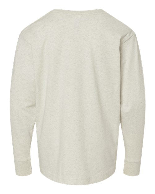 Youth Fine Jersey Long Sleeve Tee - Natural Heather