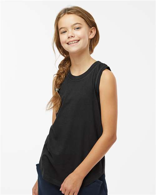 Girls' Relaxed Fine Jersey Tank - Black