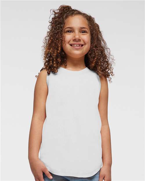 Girls' Relaxed Fine Jersey Tank - White