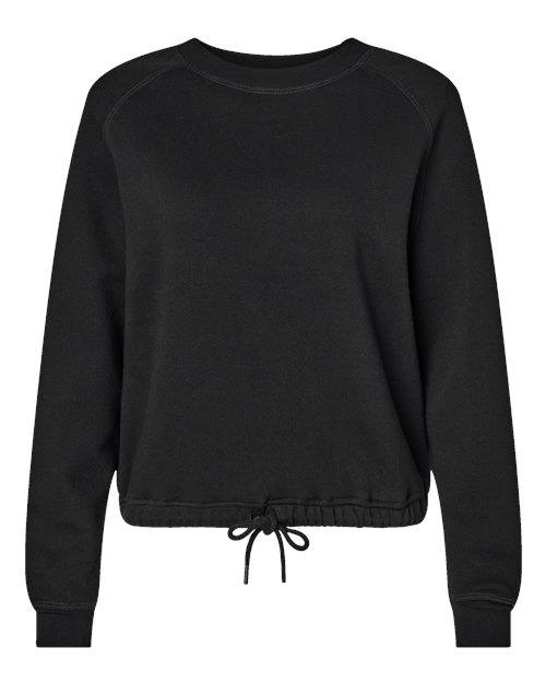 Women's Relaxed 3-End Boxy Fleece Crewneck Sweatshirt - Black