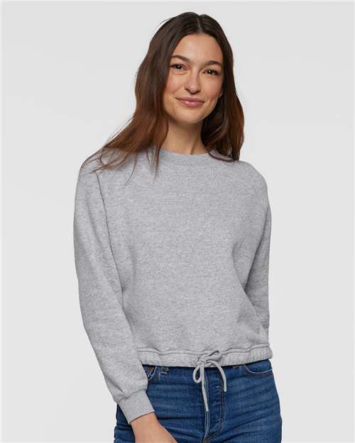 Women's Relaxed 3-End Boxy Fleece Crewneck Sweatshirt - Heather