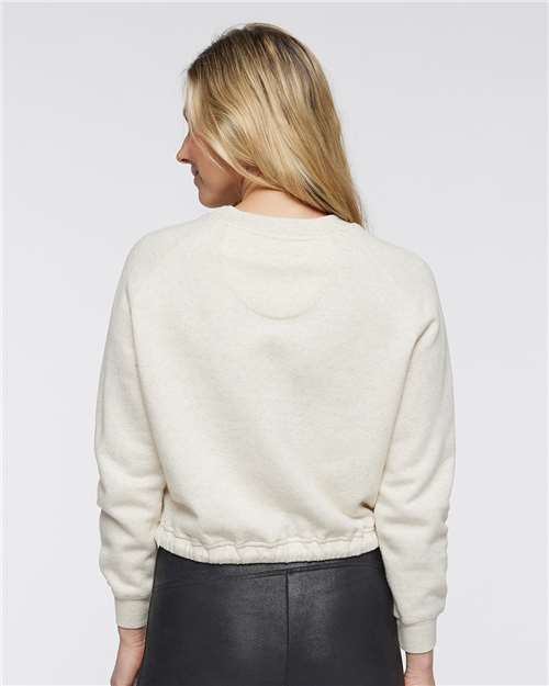 Women's Relaxed 3-End Boxy Fleece Crewneck Sweatshirt - Natural Heather