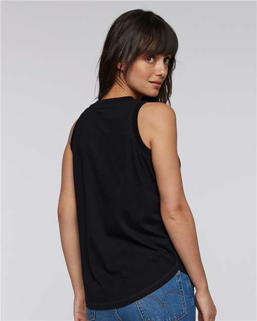 Women's Relaxed Fine Jersey Tank - Black