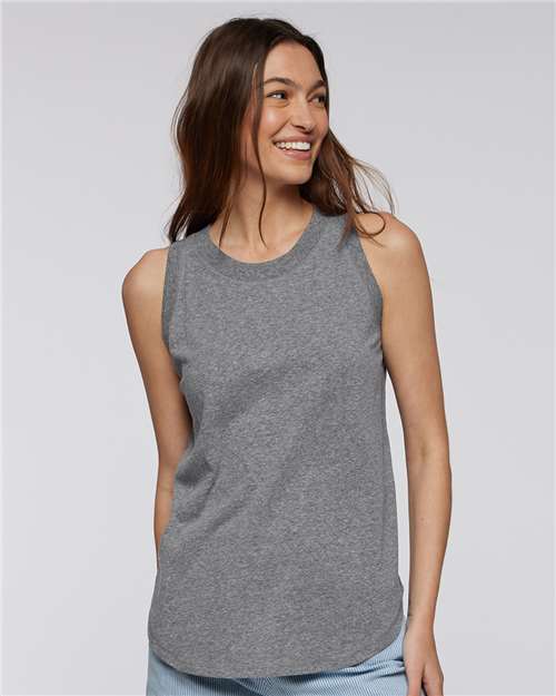 Women's Relaxed Fine Jersey Tank - Granite Heather