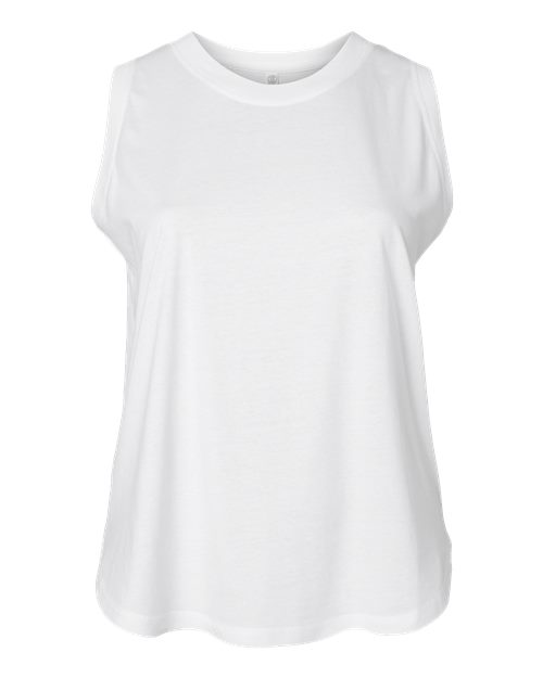 Women's Curvy Relaxed Fine Jersey Tank - White