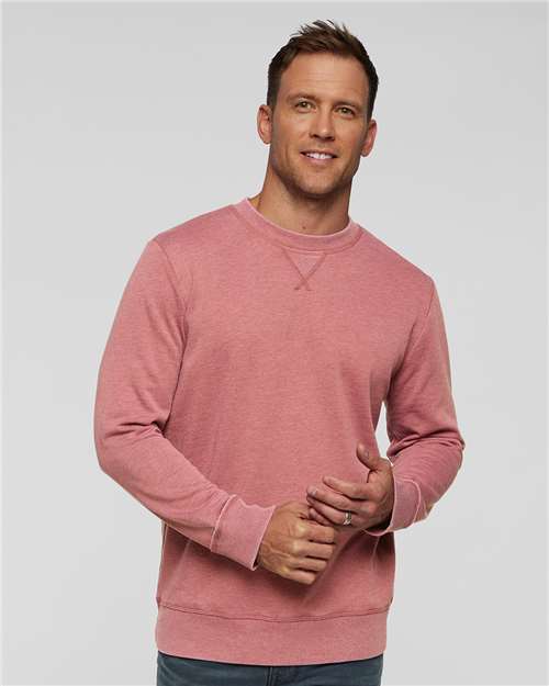 Unisex Vintage Wash Fleece Crewneck Sweatshirt - Washed Rouge