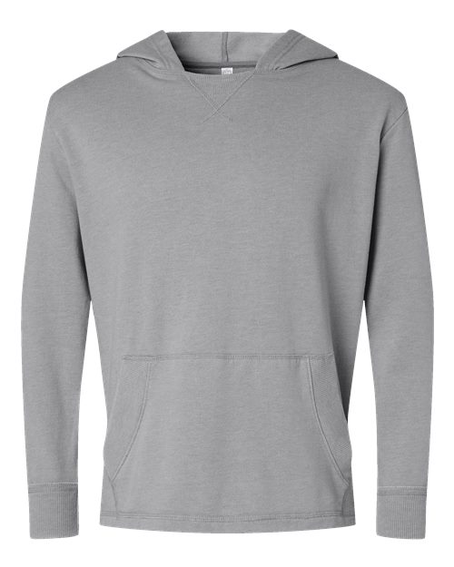 Unisex Vintage Wash Fleece Hoodie Sweatshirt - Washed Grey