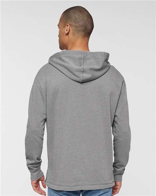 Unisex Vintage Wash Fleece Hoodie Sweatshirt - Washed Grey