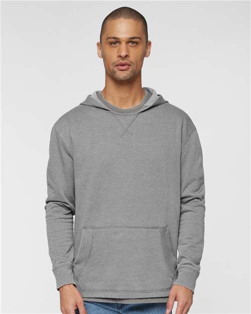 Unisex Vintage Wash Fleece Hoodie Sweatshirt - Washed Grey