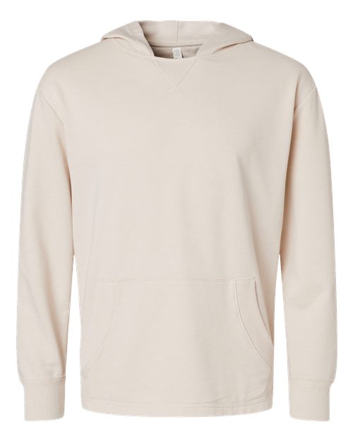 Unisex Vintage Wash Fleece Hoodie Sweatshirt - Washed Natural