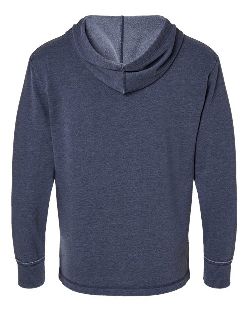 Unisex Vintage Wash Fleece Hoodie Sweatshirt - Washed Navy