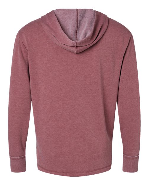 Unisex Vintage Wash Fleece Hoodie Sweatshirt - Washed Rouge