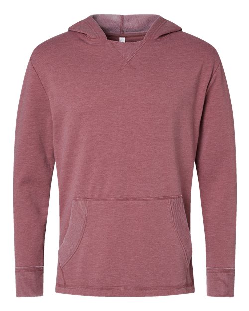 Unisex Vintage Wash Fleece Hoodie Sweatshirt - Washed Rouge