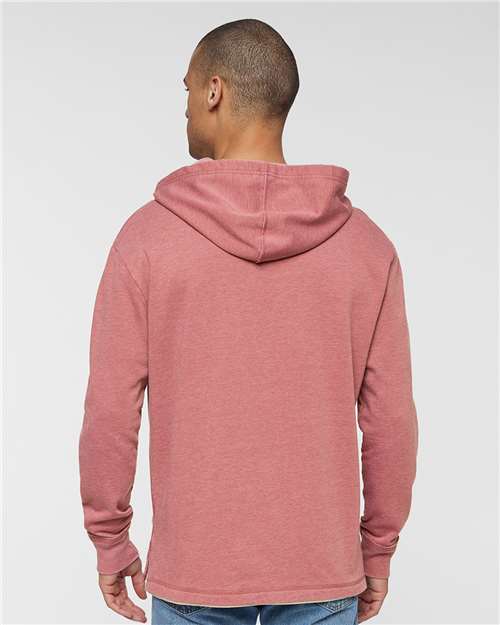 Unisex Vintage Wash Fleece Hoodie Sweatshirt - Washed Rouge