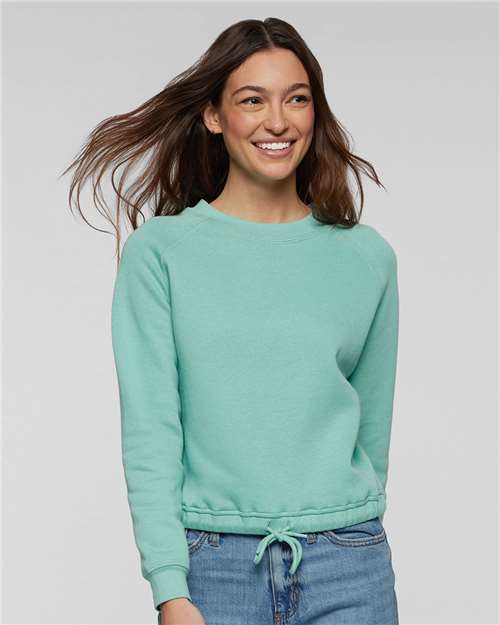 Women's Relaxed 3-End Boxy Fleece Crewneck Sweatshirt - Saltwater