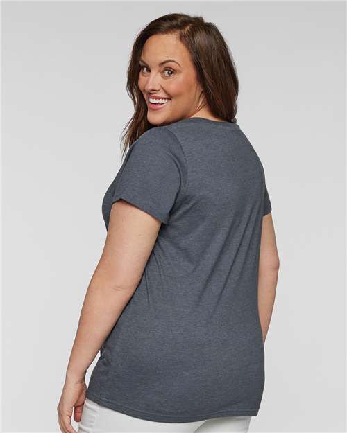 Women's Curvy Collection Fine Jersey Tee - Vintage Denim