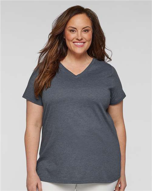 Women's Curvy Collection Fine Jersey Tee - Vintage Denim