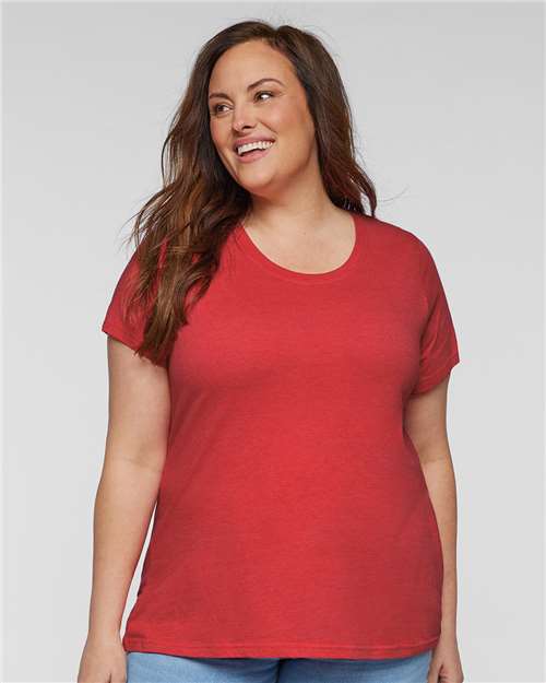 Women's Curvy Collection Fine Jersey Tee - Vintage Red