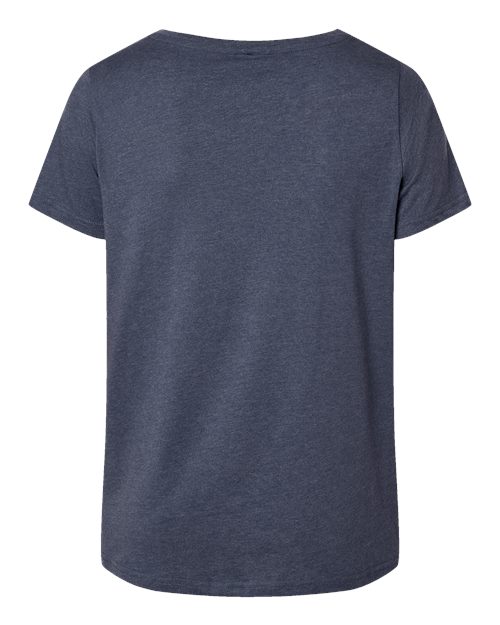 Women's Curvy Collection Fine Jersey V-Neck Tee - Vintage Denim