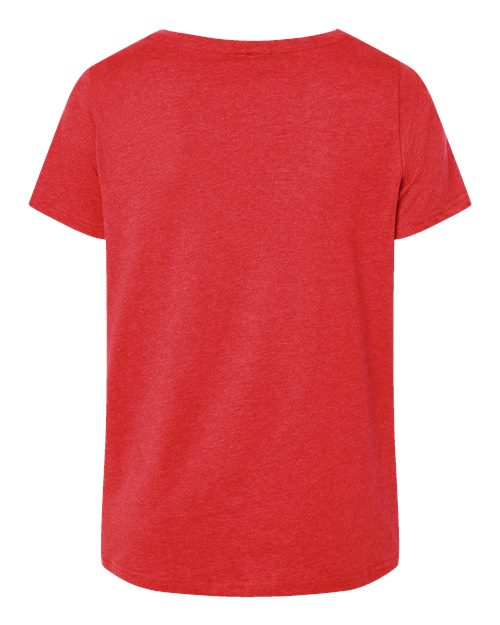 Women's Curvy Collection Fine Jersey V-Neck Tee - Vintage Red