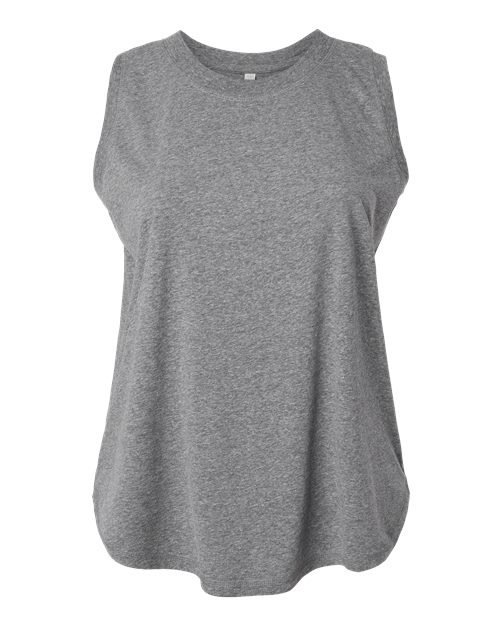 Women's Curvy Relaxed Fine Jersey Tank - Granite Heather