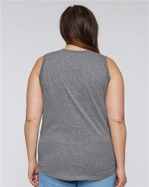 Women's Curvy Relaxed Fine Jersey Tank - Granite Heather