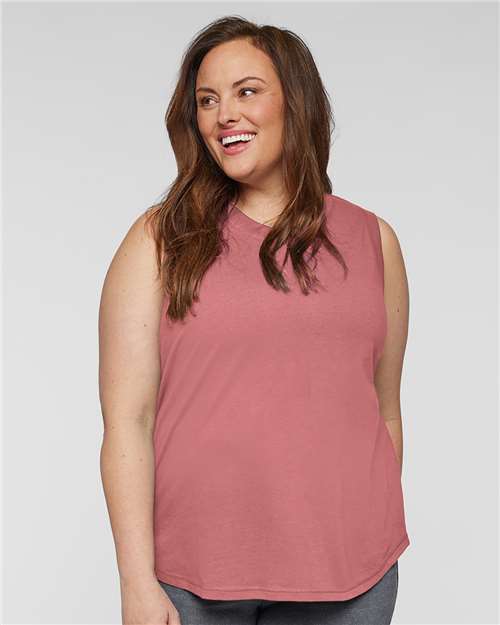 Women's Curvy Relaxed Fine Jersey Tank - Mauvelous
