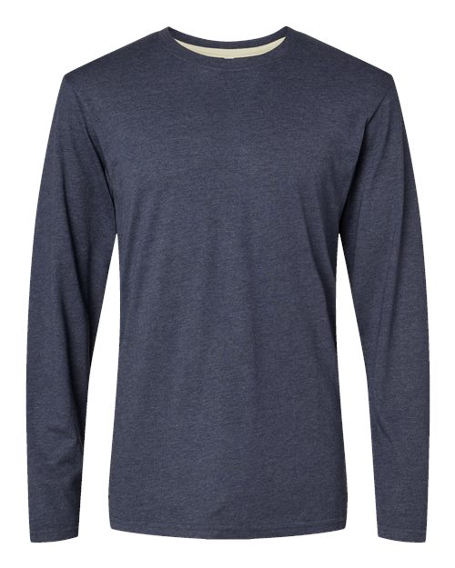 Men's Fine Jersey Long Sleeve Tee - Vintage Denim
