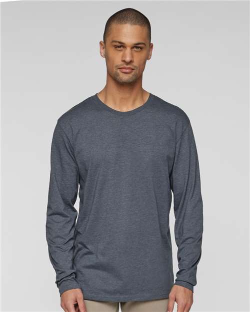 Men's Fine Jersey Long Sleeve Tee - Vintage Denim