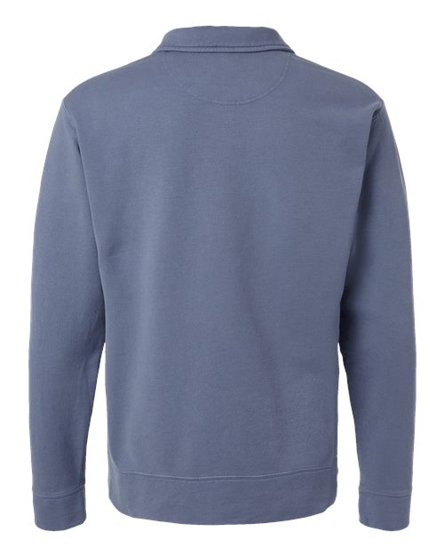 Unisex Garment-Dyed Polo Collar Sweatshirt - Saltwater