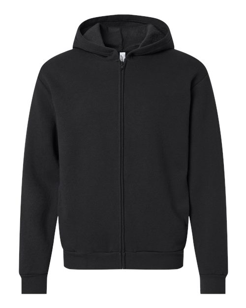 Unisex ReFlex Fleece Full-Zip Hoodie Sweatshirt - Black