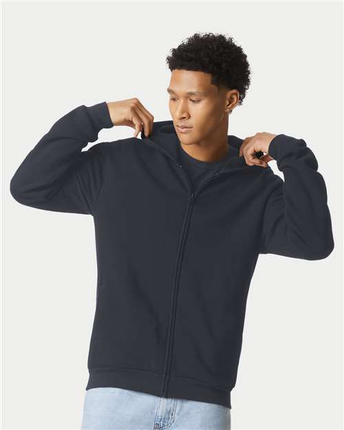 Unisex ReFlex Fleece Full-Zip Hoodie Sweatshirt - Black