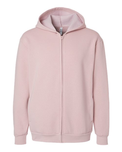 Unisex ReFlex Fleece Full-Zip Hoodie Sweatshirt - Blush