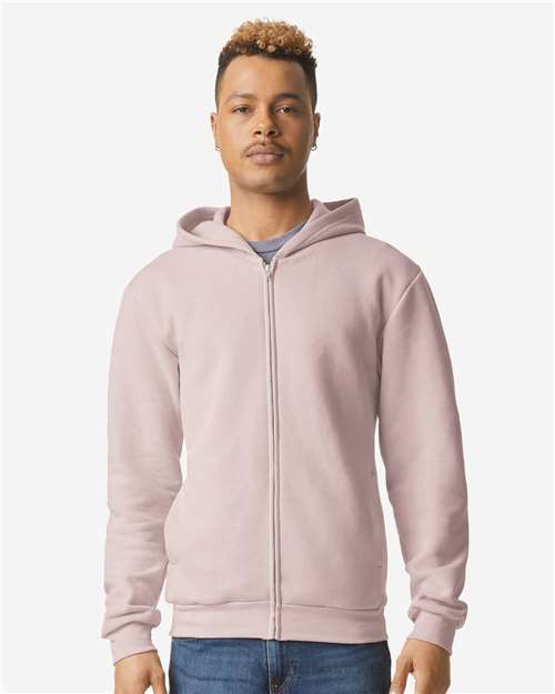 Unisex ReFlex Fleece Full-Zip Hoodie Sweatshirt - Blush