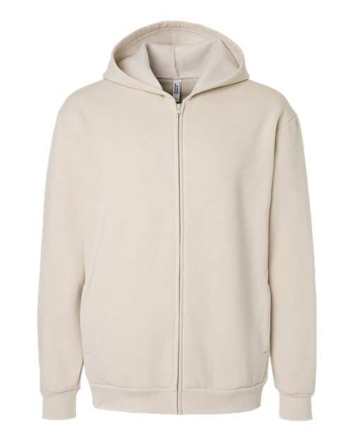 Unisex ReFlex Fleece Full-Zip Hoodie Sweatshirt - Bone