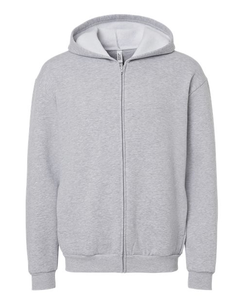 Unisex ReFlex Fleece Full-Zip Hoodie Sweatshirt - Heather Grey